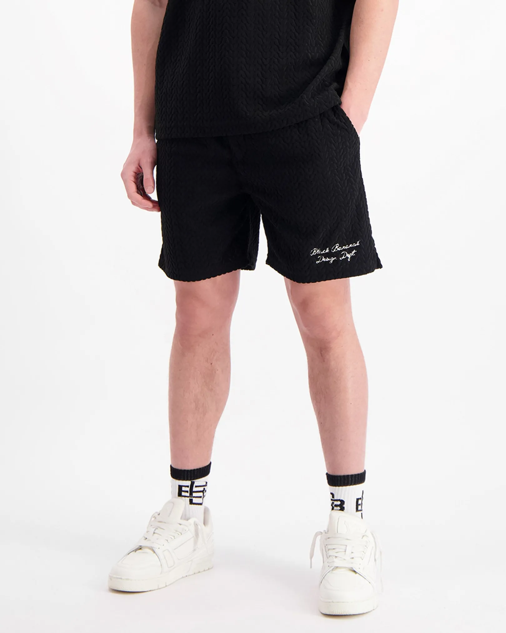 TERRY LOUNGE SHORTS | Zwart