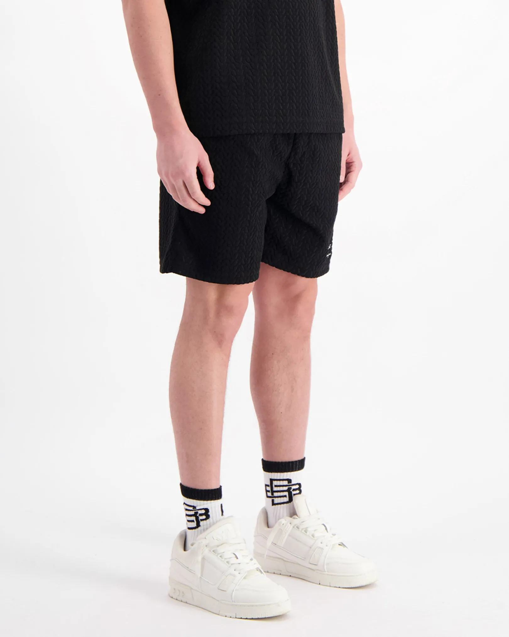 TERRY LOUNGE SHORTS | Zwart