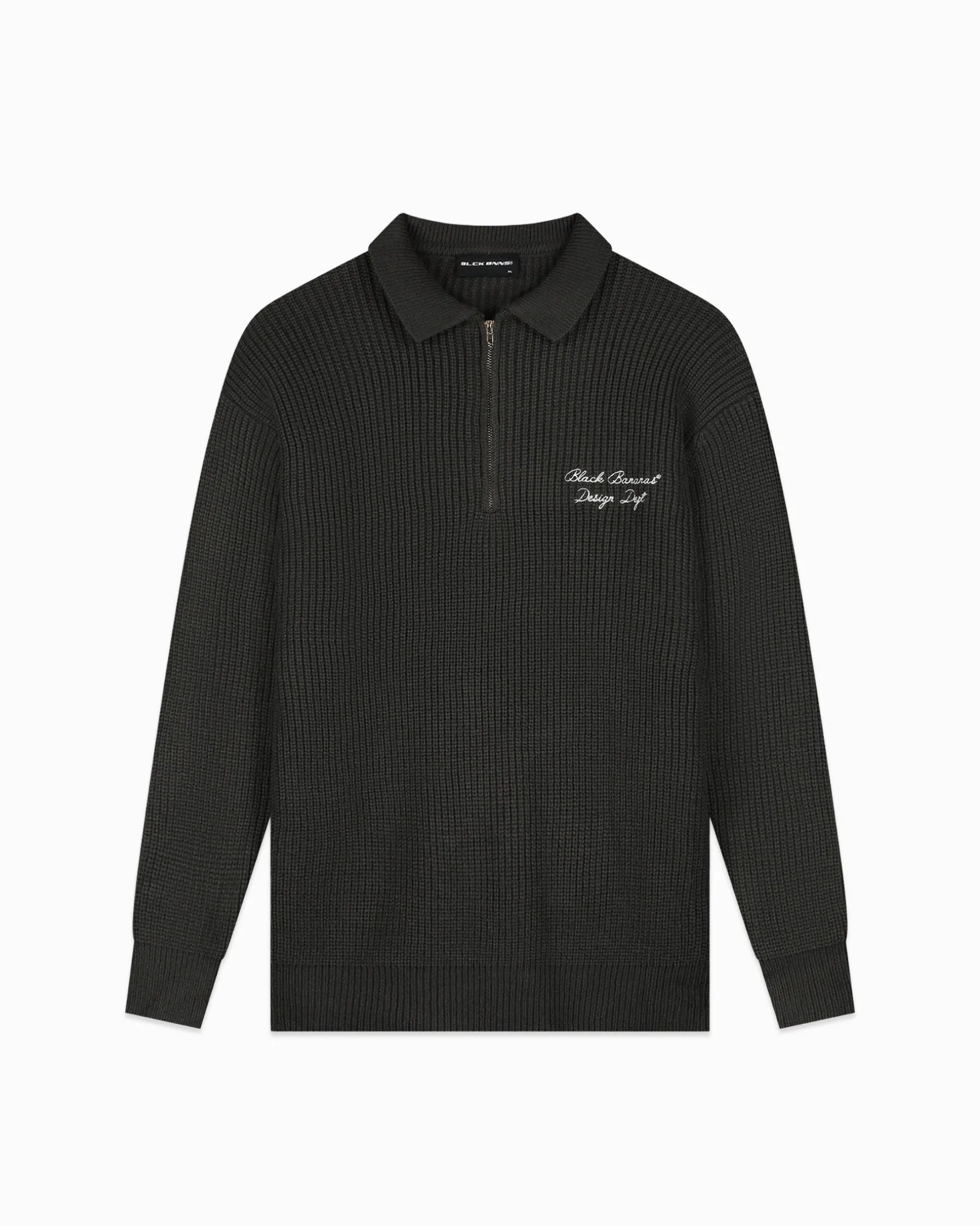 ZWART KNIT HALF ZIP Zwart